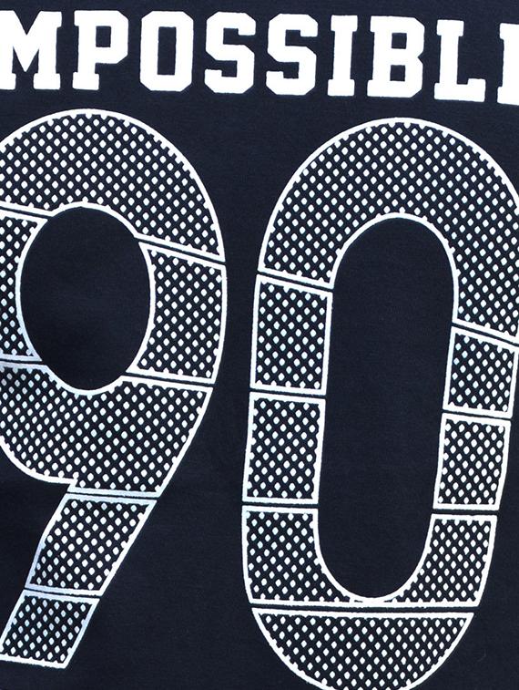 navy blue cotton chest print tshirt - 15034436 - Zoom Image - 3