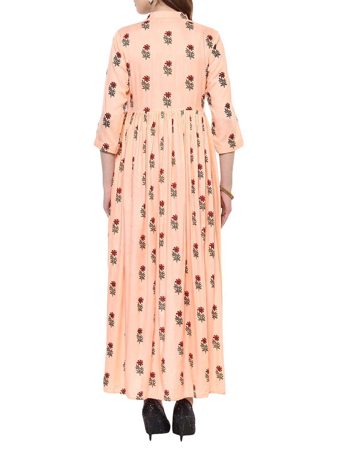 floral high-low kurta - 15036052 - Zoom Image - 3