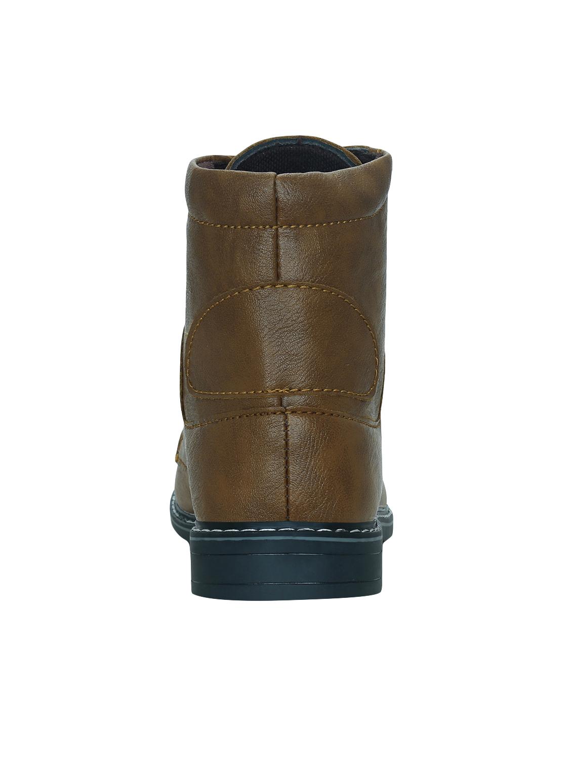 tan synthetic high ankle boots - 15036815 - Zoom Image - 3