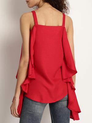 ruffled asymmetric top - 15037769 - Standard Image - 3