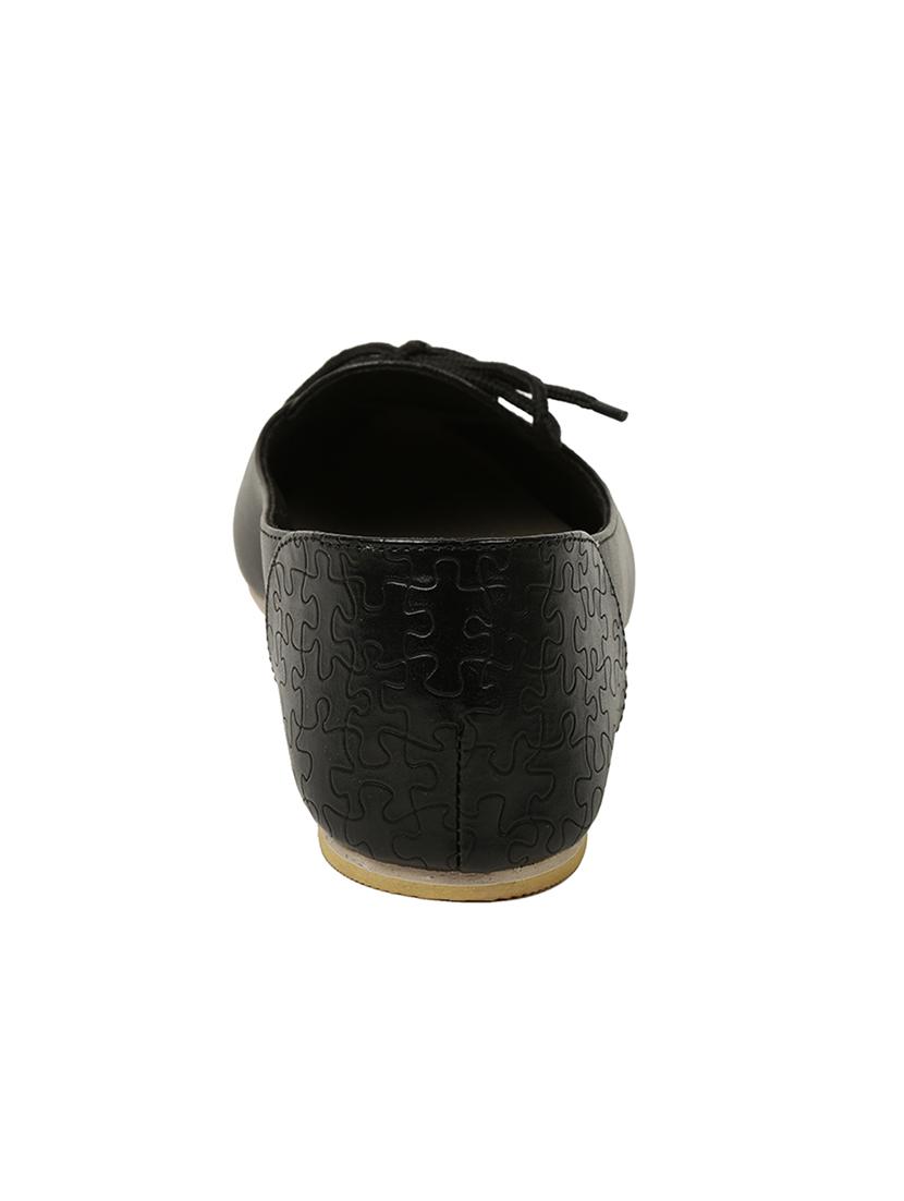 black faux leather slip on ballerina - 15039686 - Zoom Image - 3