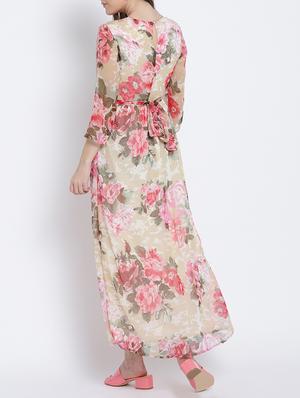 pink floral maxi dress - 15041397 - Standard Image - 3