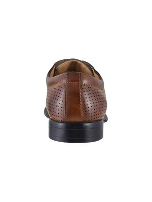 tan leatherette lace-up derby - 15043088 - Standard Image - 3