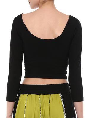 black silk solid blouse - 15046133 - Standard Image - 3