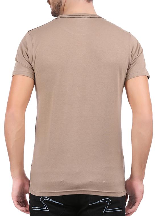 brown front print t-shirt - 15046236 - Zoom Image - 3