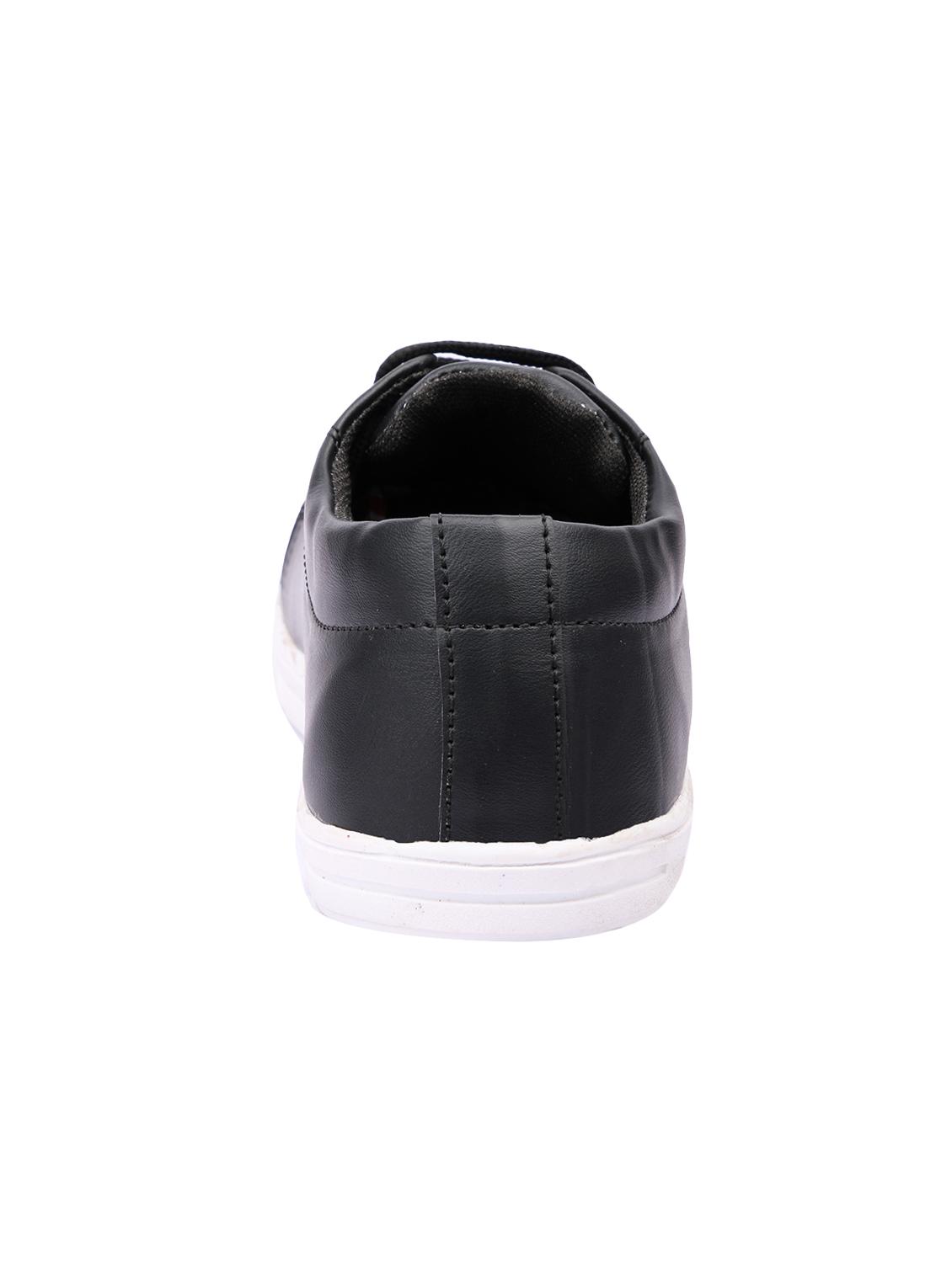 black leatherette lace up sneaker - 15046414 - Zoom Image - 3