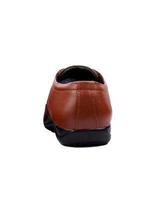 tan Leatherette lace-up derby - 15046423 - Standard Image - 3