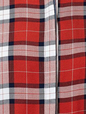 red viscose checkered shirt - 15047056 - Standard Image - 3