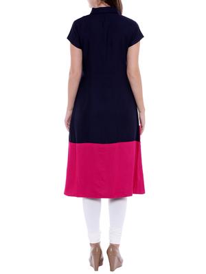 color block a-line kurta - 15047129 - Standard Image - 3