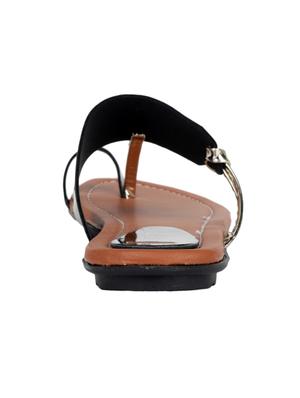 black one toe kolhapuri - 15050138 - Standard Image - 3