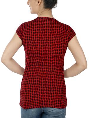 red printed cotton tee - 15050316 - Standard Image - 3