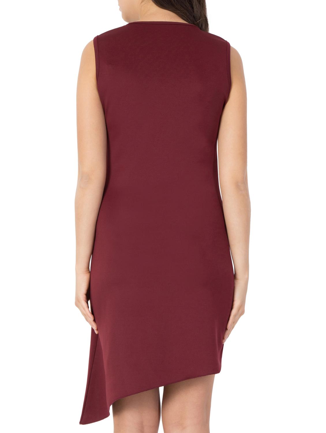 v neck asymmetrical dress - 15051941 - Zoom Image - 3