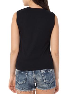lace detail notch neck top - 15051946 - Standard Image - 3