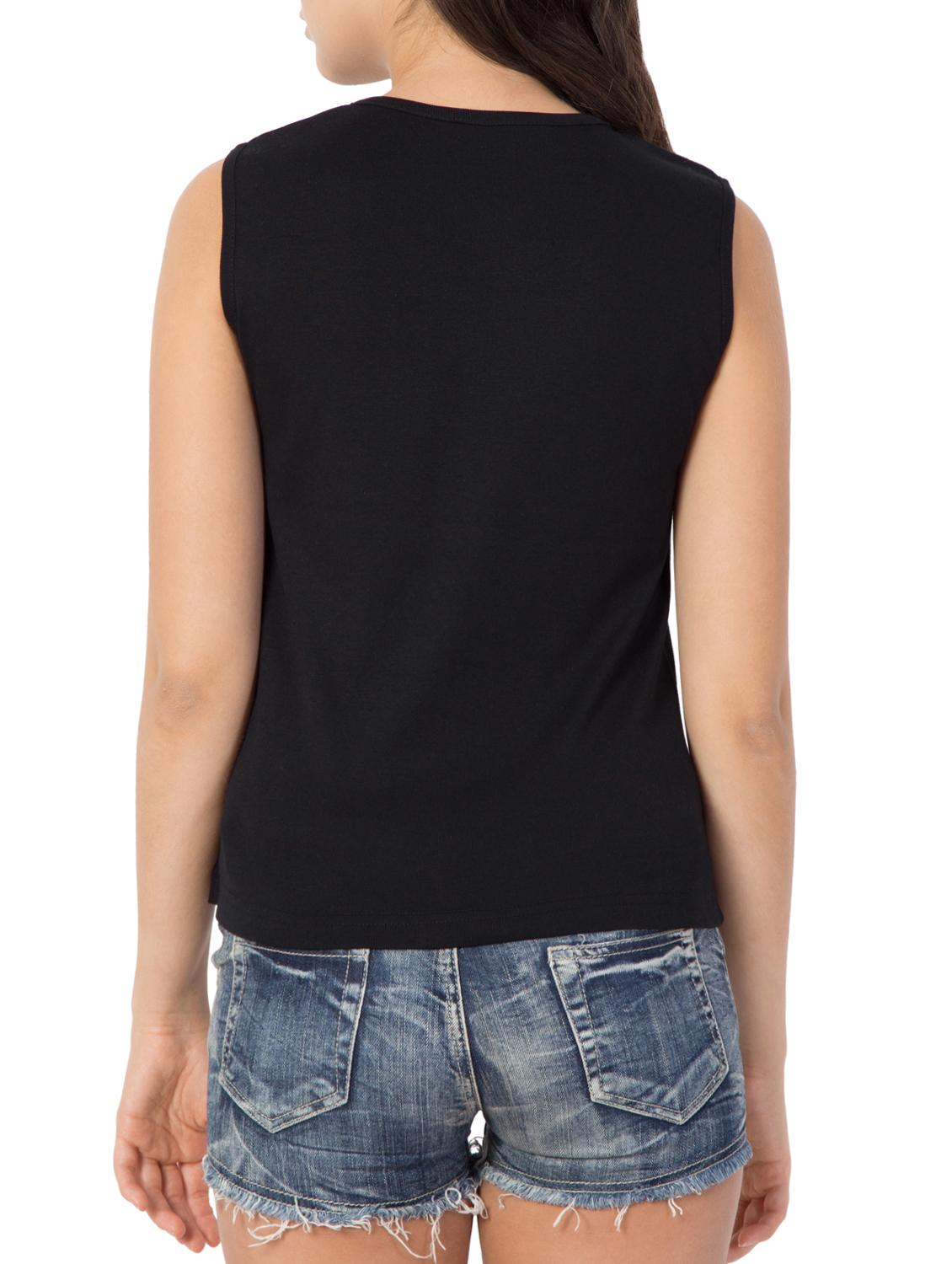 lace detail notch neck top - 15051946 - Zoom Image - 3
