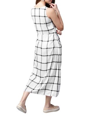 floral embroidered window pane maxi dress - 15052422 - Standard Image - 3