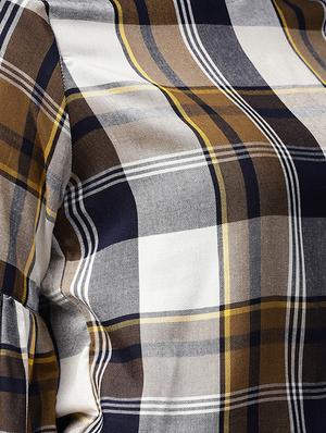 bell sleeved checkered top - 15052789 - Standard Image - 3