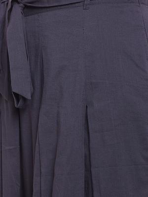 grey solid cotton palazzo - 15054068 - Standard Image - 6