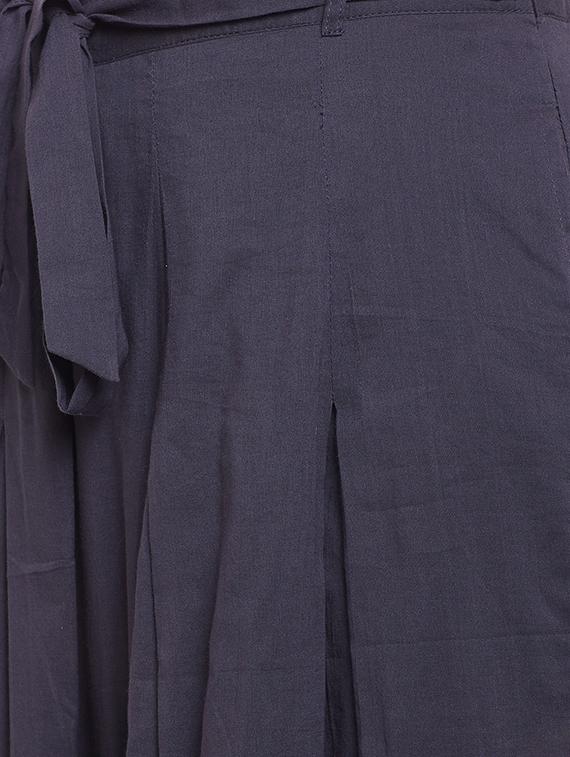 grey solid cotton palazzo - 15054068 - Zoom Image - 6