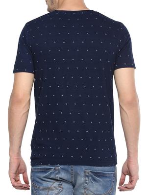 blue cotton all over print tshirt - 15054656 - Standard Image - 3