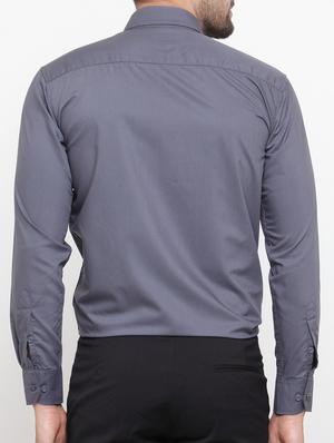 grey cotton casual shirt - 15054851 - Standard Image - 3