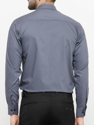 grey cotton casual shirt - 15054855 - Standard Image - 3