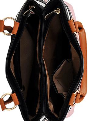 pink leatherette handbag - 15055889 - Standard Image - 3