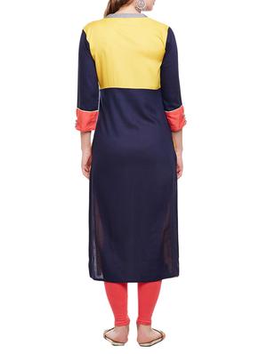 straight embroidered kurta - 15056025 - Standard Image - 3