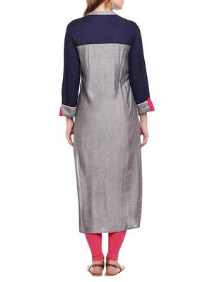 straight embroidered kurta - 15056031 - Standard Image - 3