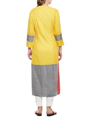 straight embroidered kurta - 15056038 - Standard Image - 3
