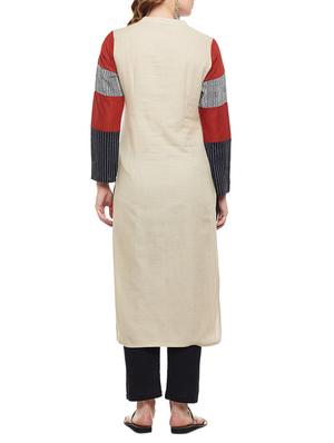 straight kurta with tassels - 15056043 - Standard Image - 3