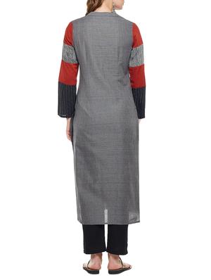 straight kurta with tassels - 15056045 - Standard Image - 3