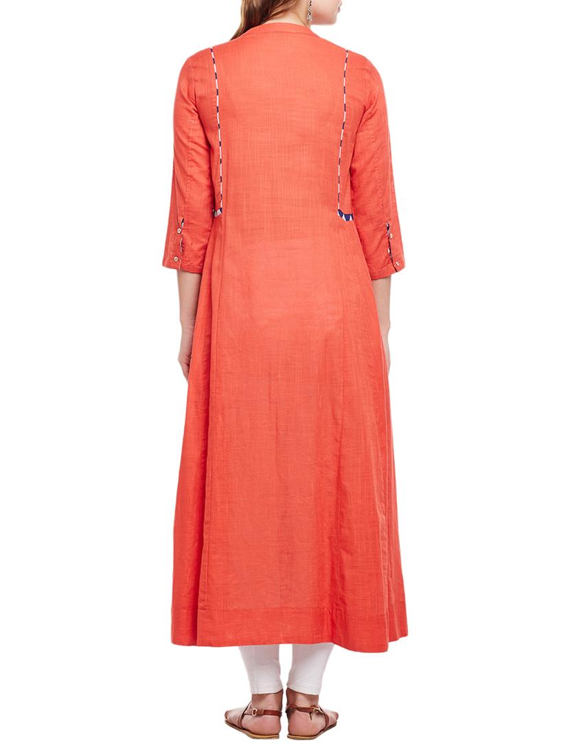 a-line embroidered kurta - 15056048 - Zoom Image - 3