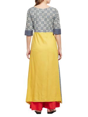 grey rayon a-line kurta - 15056065 - Standard Image - 3