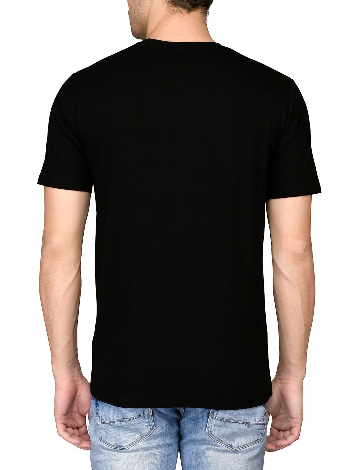 black cotton chest print t-shirt - 15056713 - Zoom Image - 3