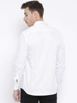 white cotton casual shirt - 15057547 - Standard Image - 3