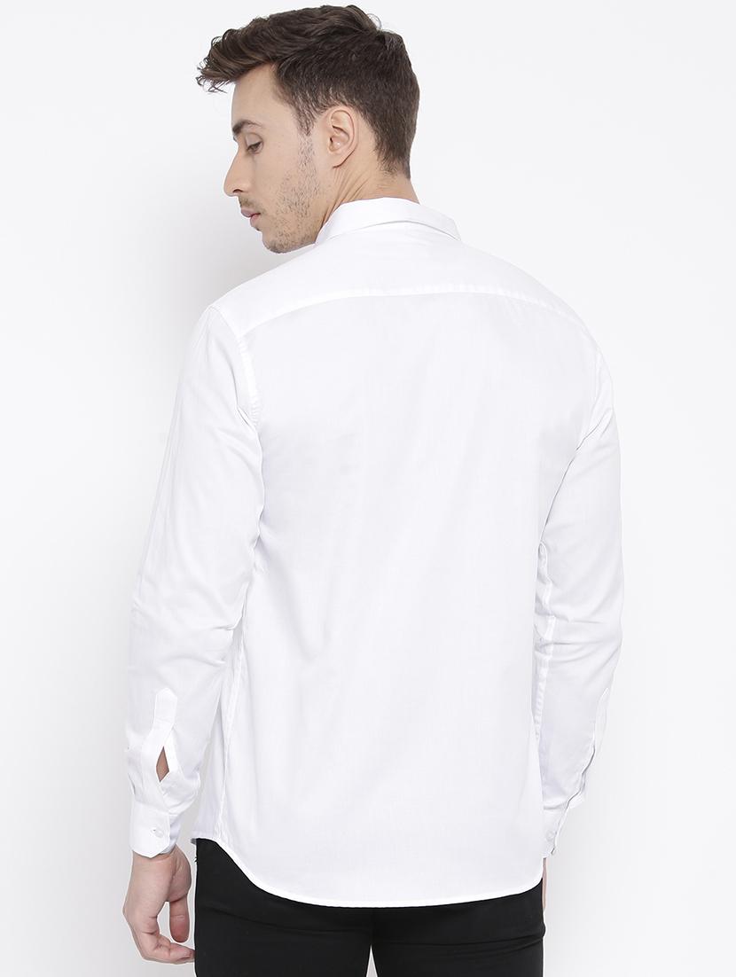 white cotton casual shirt - 15057547 - Zoom Image - 3