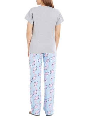 v-neck tee with pajama set - 15059263 - Standard Image - 3