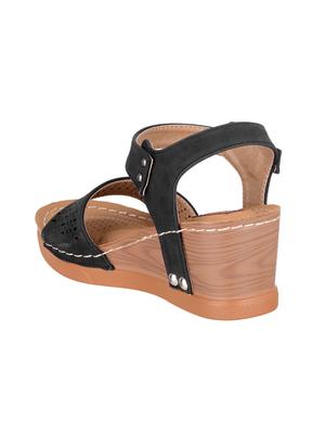 black ankle strap wedge - 15059477 - Standard Image - 3