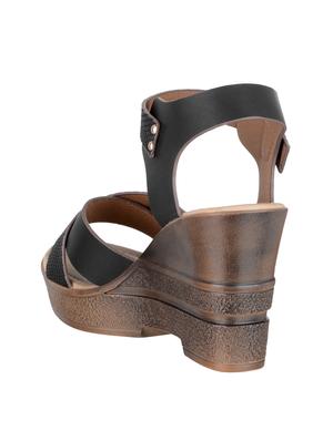 black ankle strap wedge - 15059485 - Standard Image - 3