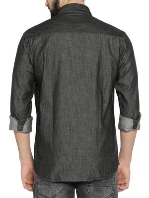 black cotton casual shirt - 15060709 - Standard Image - 3