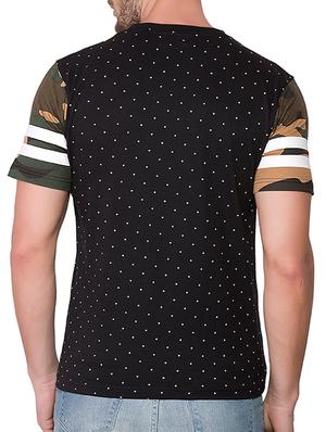 black cotton all over print t-shirt - 15060735 - Standard Image - 3