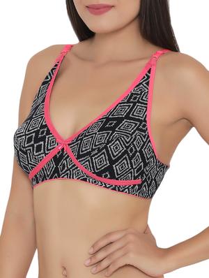 bow patch contrast bind bra - 15061305 - Standard Image - 3