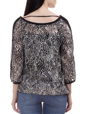 black animal printed top - 15061346 - Standard Image - 3