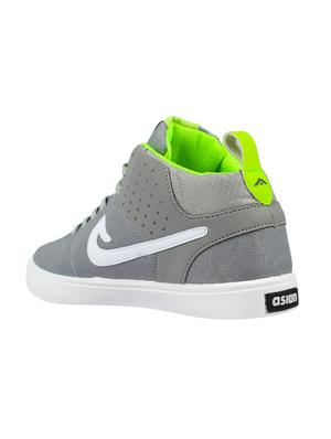 grey canvas lace up sneaker - 15061797 - Standard Image - 3
