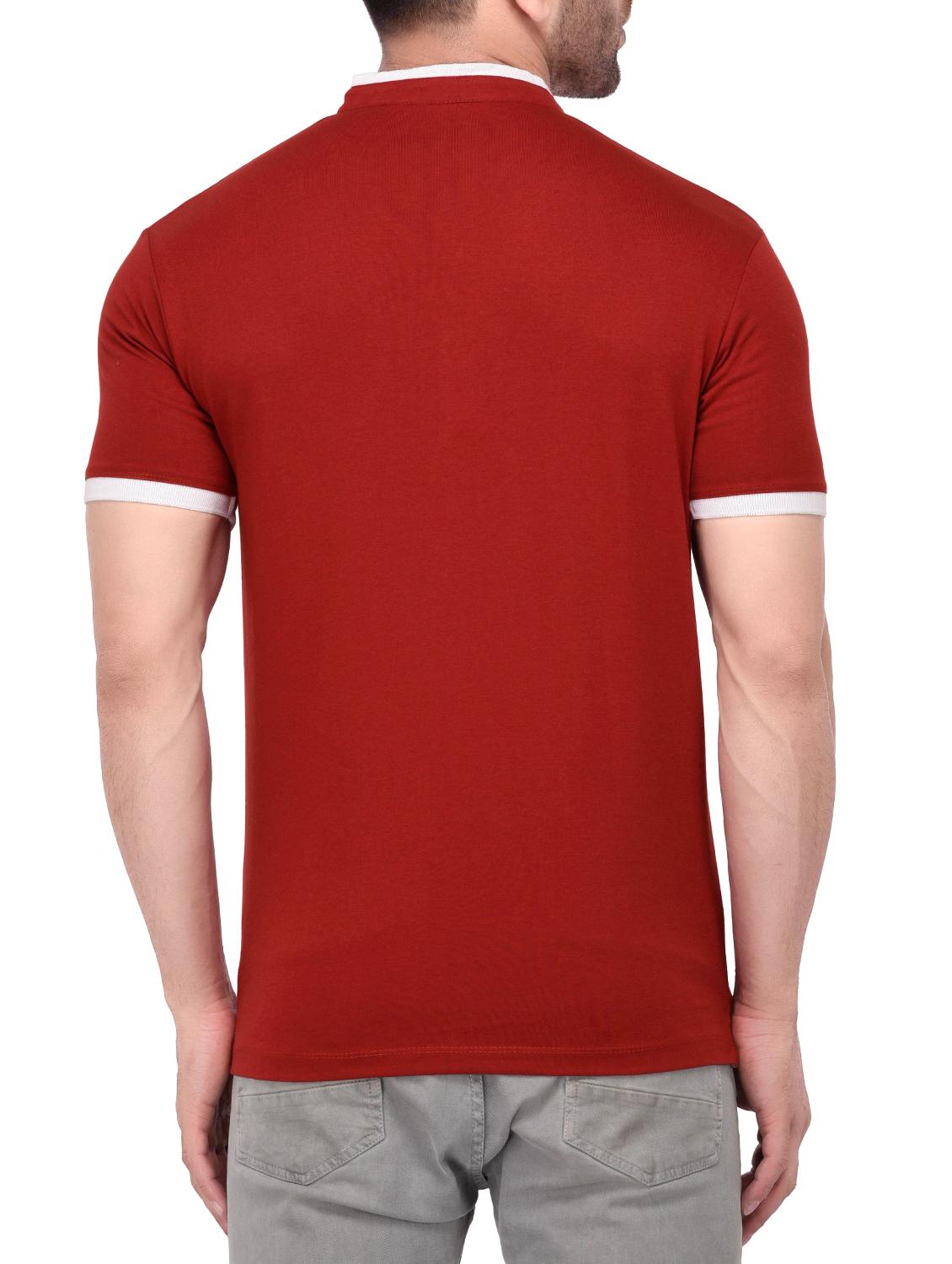 red cotton pocket t-shirt - 15066724 - Zoom Image - 3
