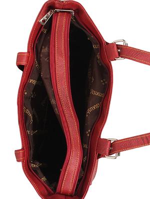 maroon leatherette regular handbag - 15066868 - Standard Image - 3