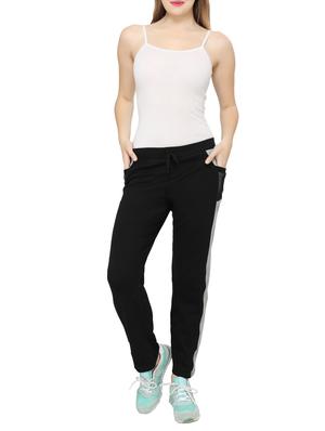 black cotton track pants - 15068458 - Standard Image - 3