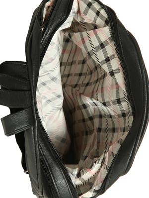 black leatherette fashion backpack - 15068484 - Standard Image - 3