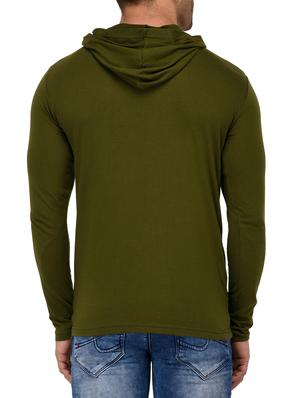 olive green cotton tshirt - 15070517 - Standard Image - 3