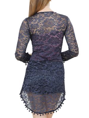navy blue net shrug - 15070675 - Standard Image - 3